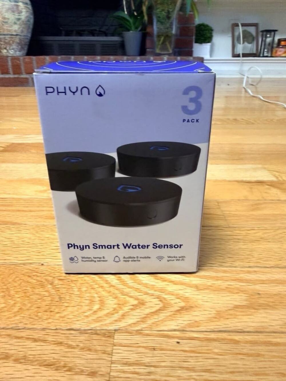 Phyn Smart Water Sensor 3 Pack WiFi Leak Detector Temperature Humidity